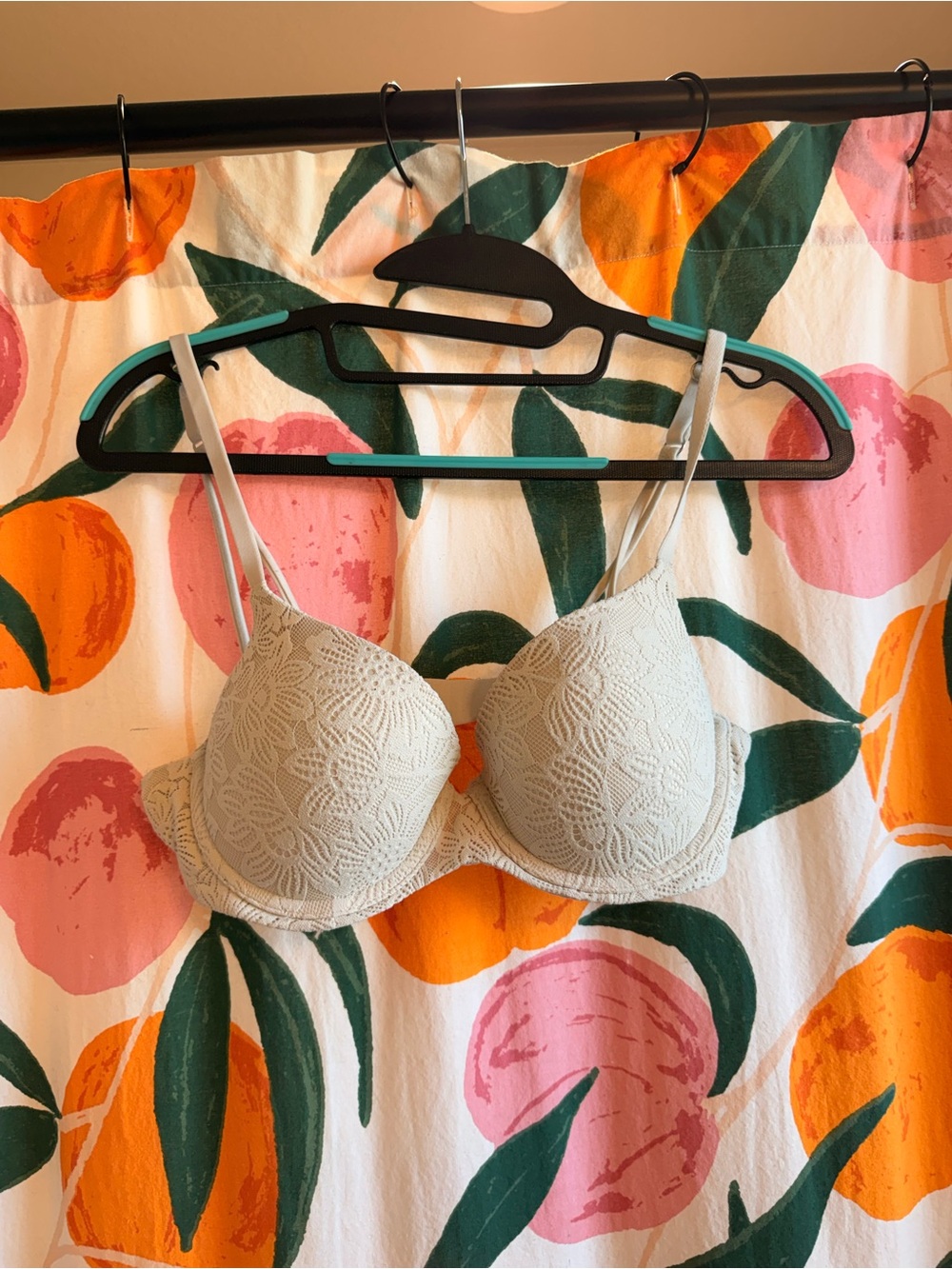 aerie Lace Pushup Bra in Cream